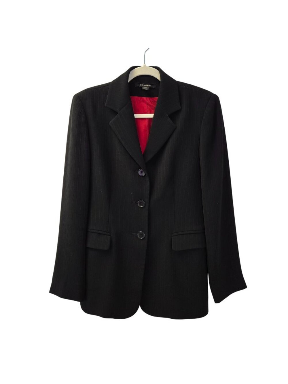 Louben Vintage Three Button Pinstripe Blazer Jacket Size 4